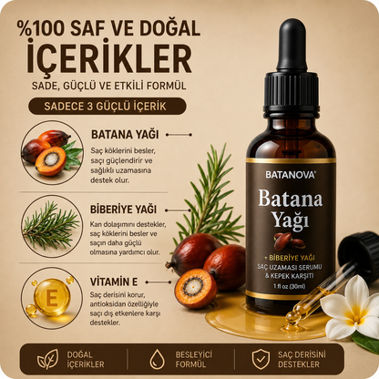 Batana Yağı + Biberiye Yağı | Saç Derisi Güçlendirici Serum