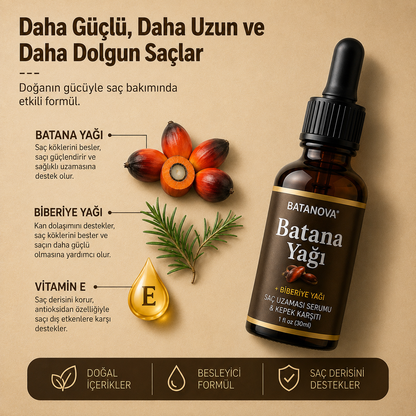 Batana Yağı + Biberiye Yağı | Saç Derisi Güçlendirici Serum