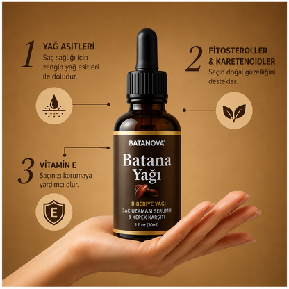 Batana Yağı + Biberiye Yağı | Saç Derisi Güçlendirici Serum